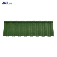 Tigla de acoperiș din oțel acoperită cu piatră de culoare verde